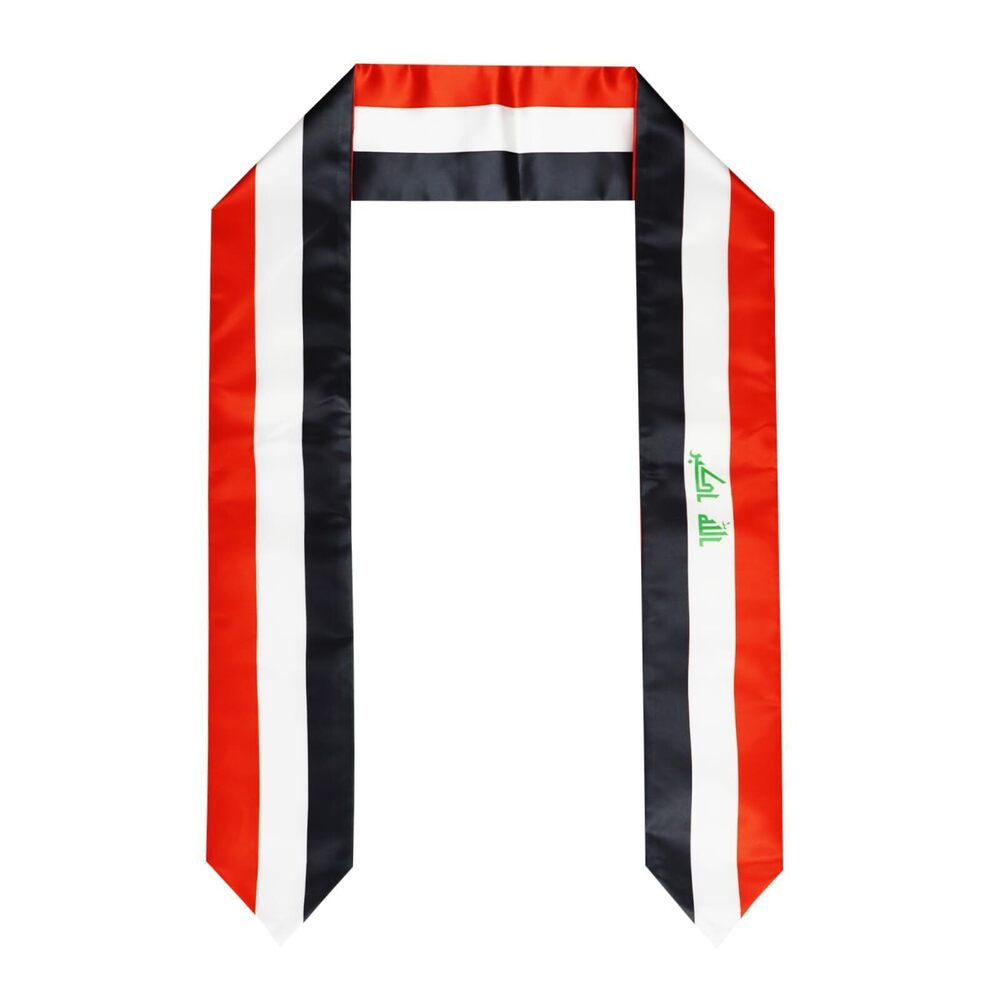 3243 Iraq Flag Graduation Stole Sash for Study Aboard International